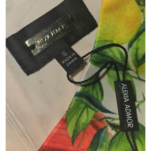 NWT Alexia Admor Scuba Sheath Dress Lemon Floral Retail: $289 - Picture 8 of 10